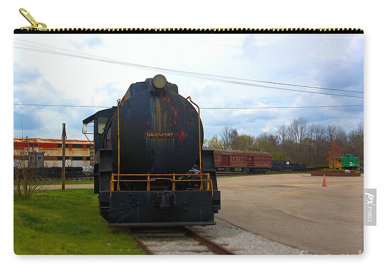 Train Zip Pouch featuring the photograph Trains 3 selfoc by Jay Mann