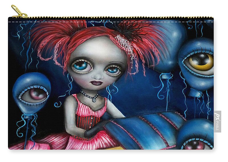  Carry-all Pouch featuring the painting Tranquilatwist by Abril Andrade