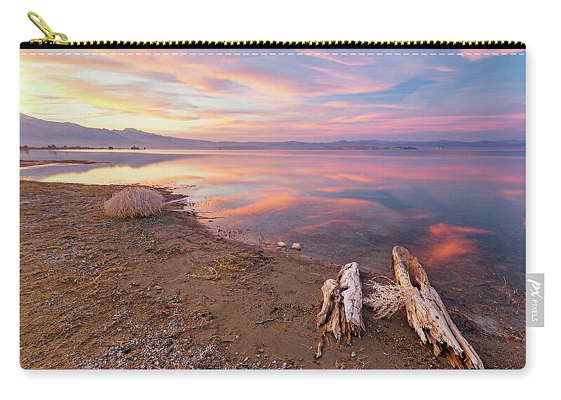 Mono Lake Zip Pouch featuring the photograph Tranquility by Tassanee Angiolillo