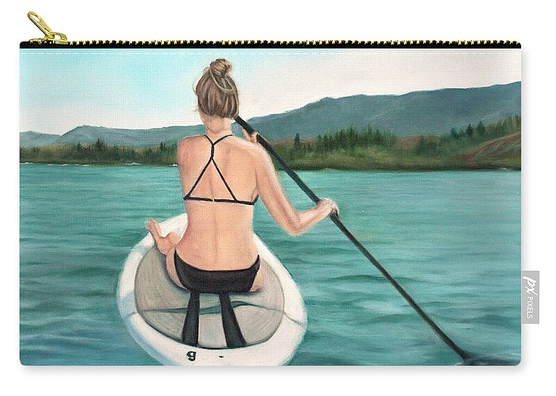 Figurative Zip Pouch featuring the painting Treasured Memories by Jeanette Sthamann