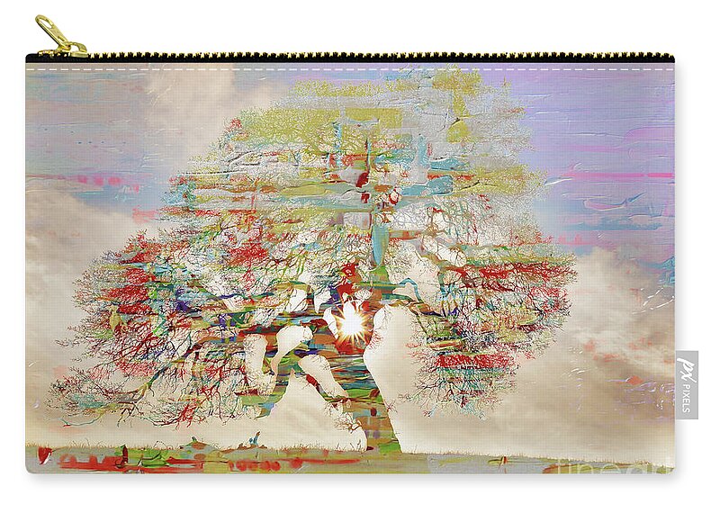 Painting Zip Pouch featuring the painting Tree Art 54tr by Gull G