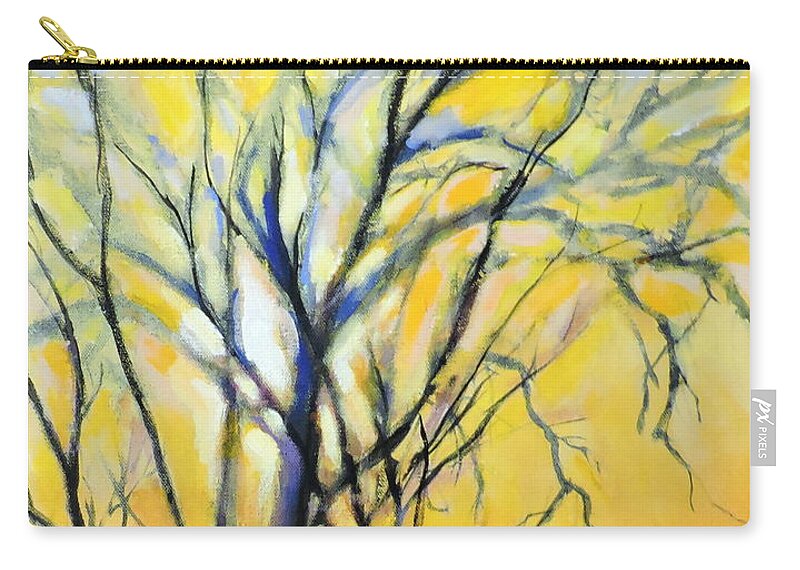 Tree Zip Pouch featuring the painting Tree In Thicket by Jodie Marie Anne Richardson Traugott     aka jm-ART
