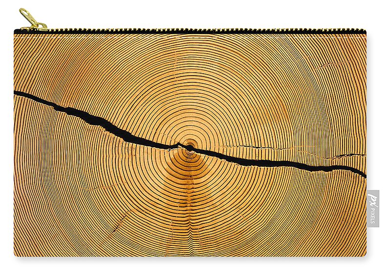 Tree Rings Zip Pouch featuring the photograph Tree Rings by Steven Ralser