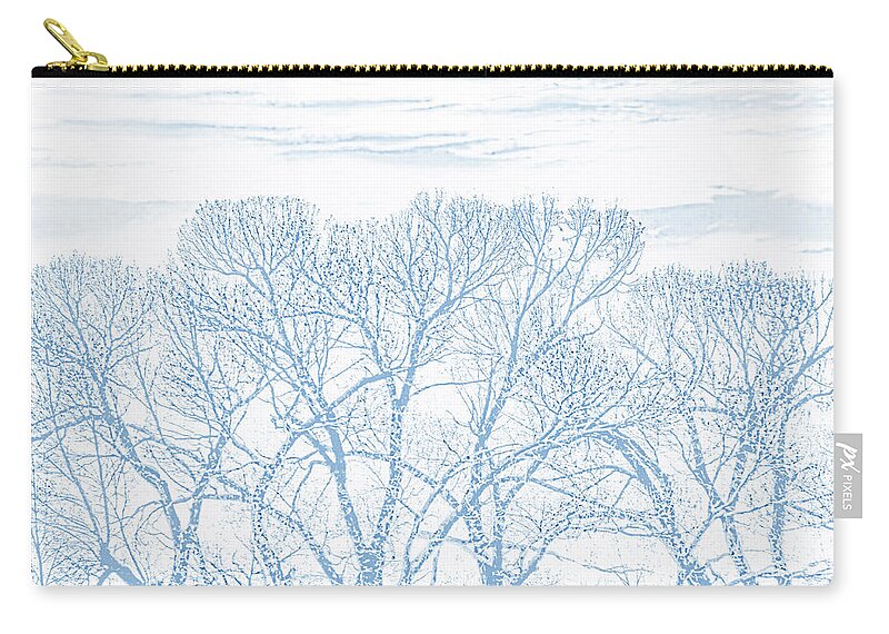 Tree Zip Pouch featuring the photograph Tree Silhouette Blue by Jennie Marie Schell