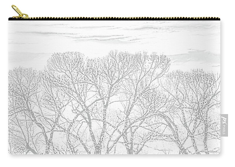 Tree Zip Pouch featuring the photograph Tree Silhouette Gray by Jennie Marie Schell