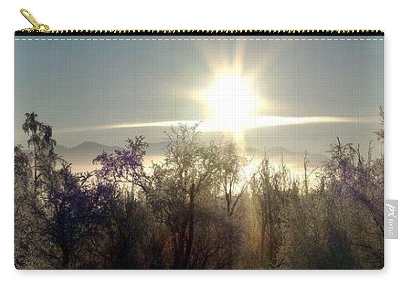 Zip Pouch featuring the photograph Tree Top Sunset 4 by Ronald Bissett