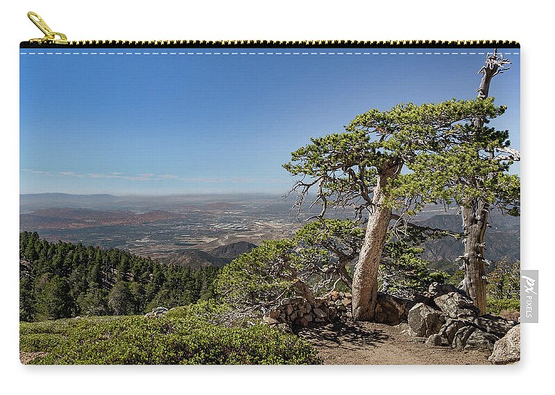 Socal Zip Pouch featuring the photograph Tree With a View by Ed Clark