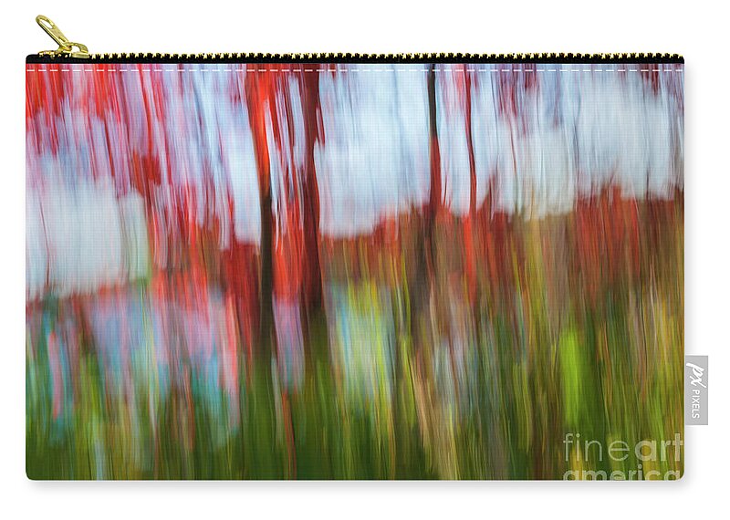 Abstract Zip Pouch featuring the photograph Trees and lake by Elena Elisseeva