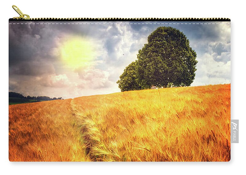 Clouds Zip Pouch featuring the photograph Trees at the Top by Debra and Dave Vanderlaan