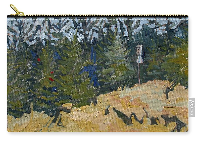 859 Zip Pouch featuring the painting Trees Grow by Phil Chadwick