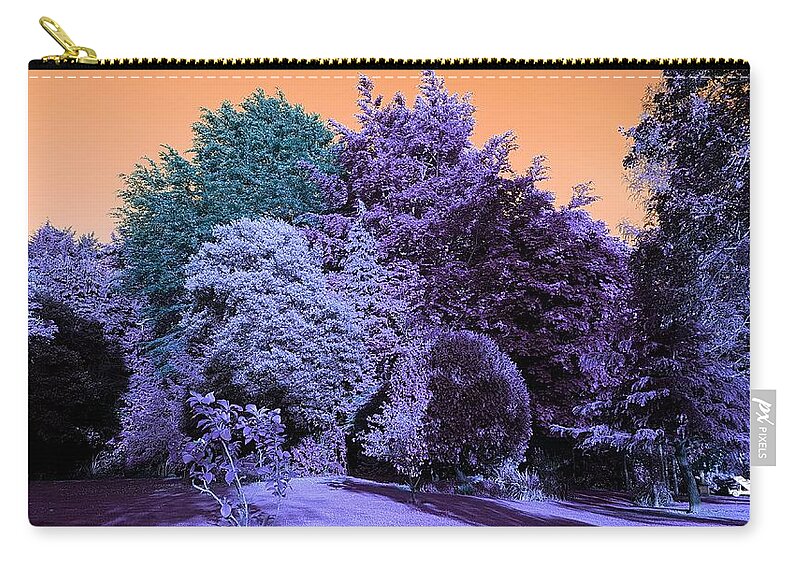 Tree Zip Pouch featuring the photograph Treescape In Indigo Mix by Rowena Tutty