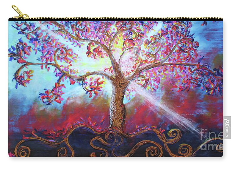 Impressionism Zip Pouch featuring the painting Treevelation by Stefan Duncan