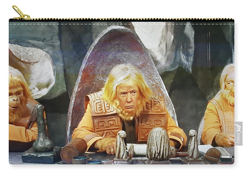 Trump Zip Pouch featuring the photograph Tribunal Trump by Christopher McKenzie