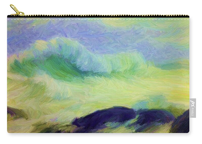 Seashore Zip Pouch featuring the digital art Tribute to Th Gaede by Caito Junqueira