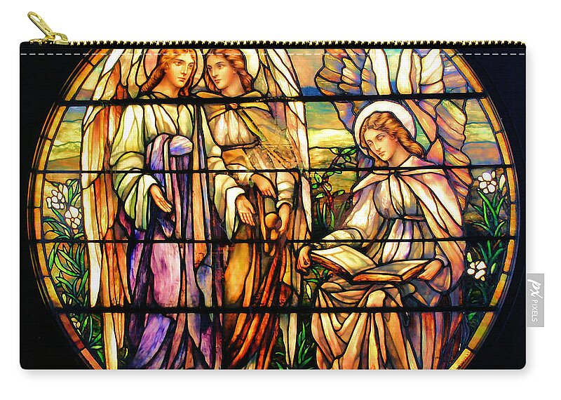 Angels Zip Pouch featuring the photograph Trio of Angels by Kristin Elmquist
