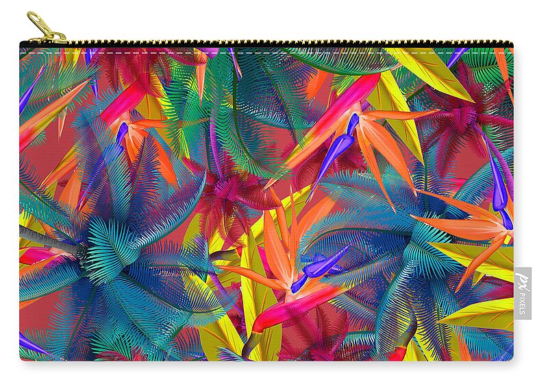 Cherry Carry-all Pouch featuring the painting Tropical 7 by Mark Ashkenazi