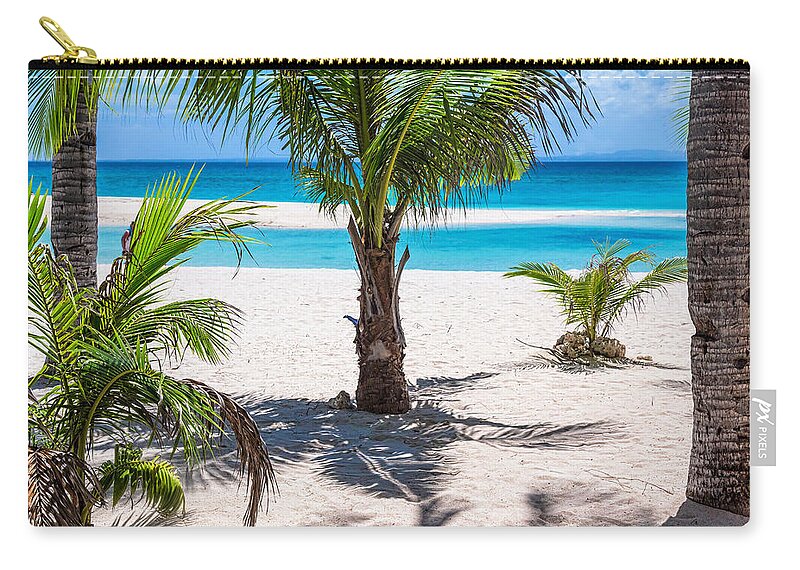 Coconut Zip Pouch featuring the photograph Tropical Balcony View by James BO Insogna