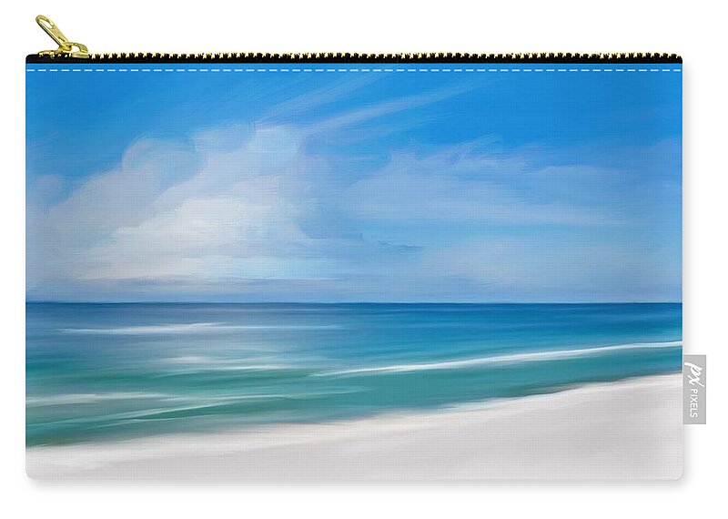 Anthony Fishburne Zip Pouch featuring the digital art Tropical day by Anthony Fishburne