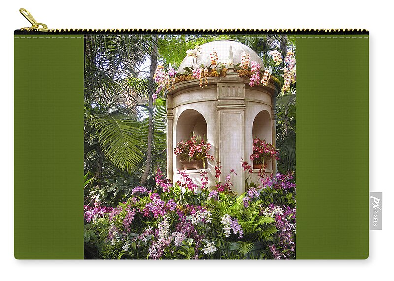 Orchids Zip Pouch featuring the photograph Tropical Orchids by Jessica Jenney
