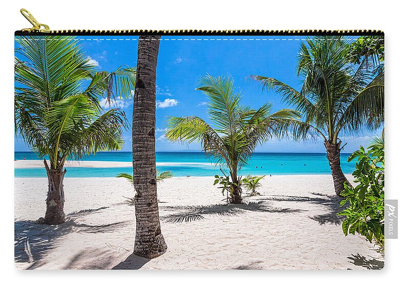 Coconut Zip Pouch featuring the photograph Tropical Vacation View by James BO Insogna