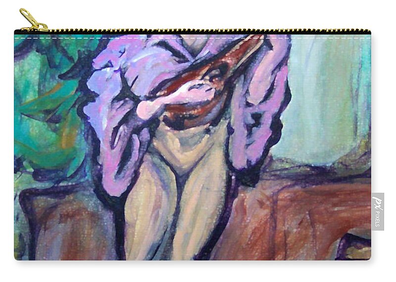 Troubadour Zip Pouch featuring the painting Troubadour by Kevin Middleton