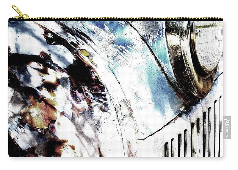 Trucks Zip Pouch featuring the photograph Truck In Dappled Sunlight by Bradford Turner