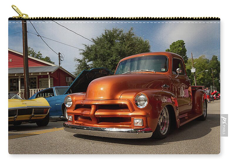 Auto Zip Pouch featuring the photograph Trucking with Style by Tim Stanley