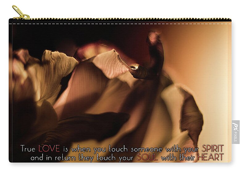 Card Zip Pouch featuring the photograph True Love Card by Wolfgang Stocker