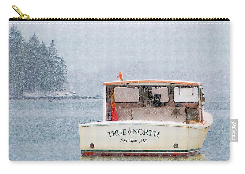 Lobsterboat Carry-all Pouch featuring the photograph True North by Jeff Cooper