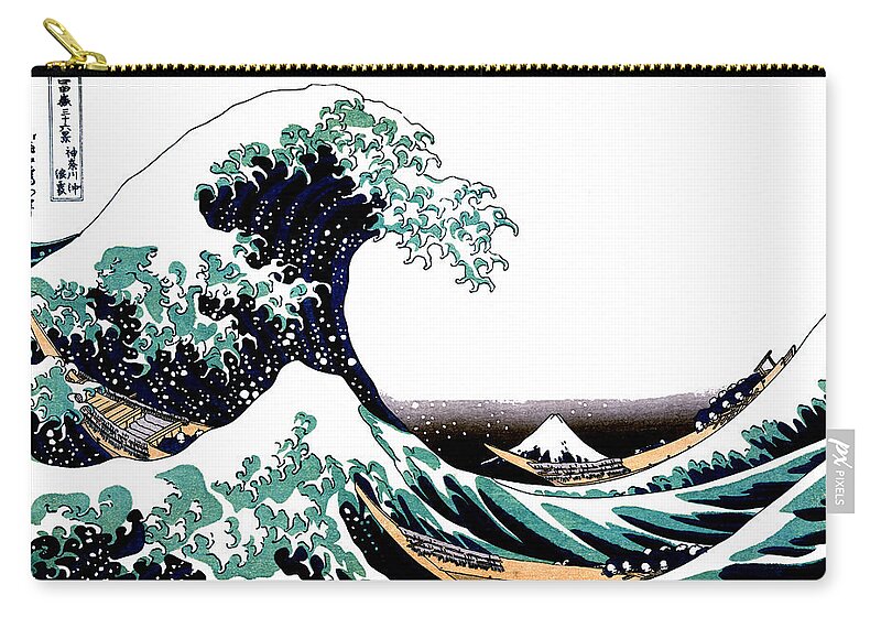 Tsunami And Mount Fuji Vintage Japanese Ukiyo E Art Carry All