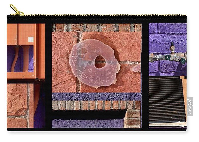 Urban Abstracts Zip Pouch featuring the photograph Tubac, Arizona by Marlene Burns