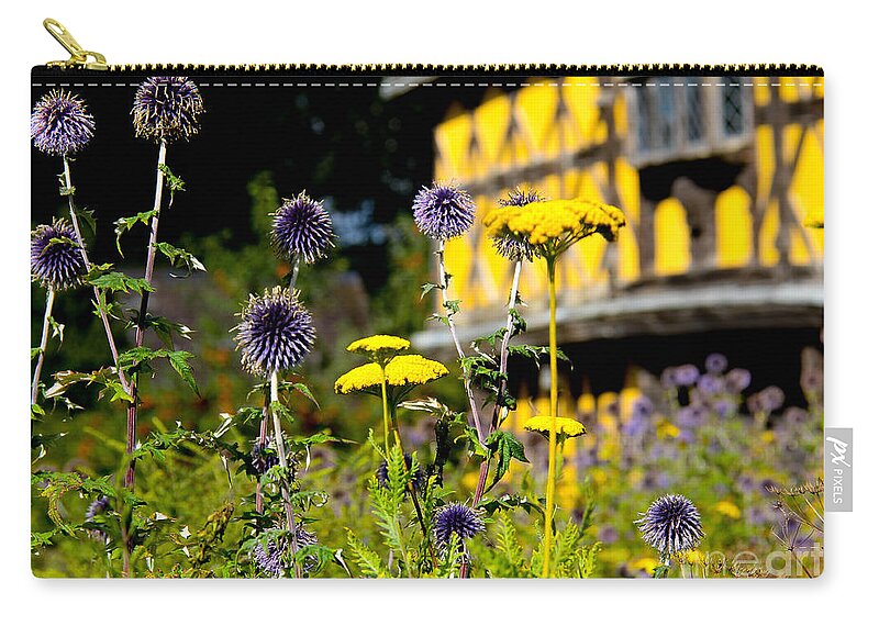 Garden Zip Pouch featuring the photograph Tudor Garden by SnapHound Photography