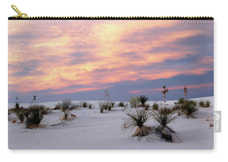 Tularosa Zip Pouch featuring the photograph Tularosa Red by Nicholas Blackwell