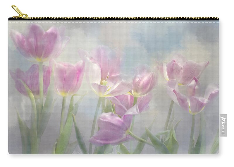 Pink Tulip Zip Pouch featuring the photograph Tulip Dreams by Ann Bridges