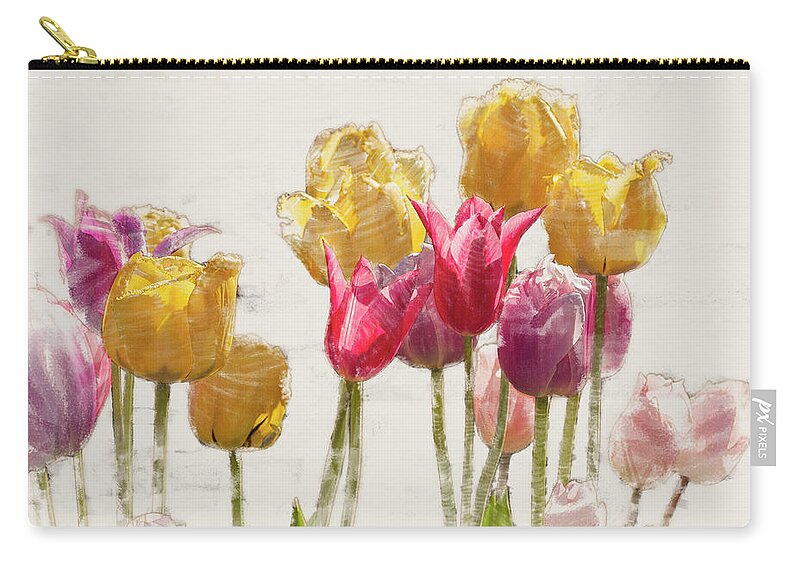 5dii Zip Pouch featuring the digital art Tulipe by Mark Mille