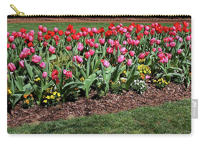 Tulips Zip Pouch featuring the photograph Tulips 4 by Richard Krebs