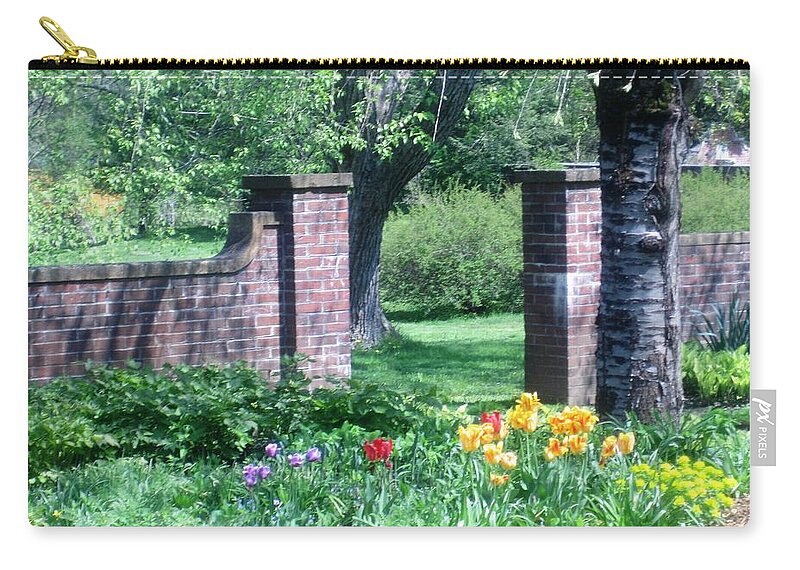 Images Of Glen Magna Farms Zip Pouch featuring the photograph Tulips at Glen Magna Farms by Paul Meinerth