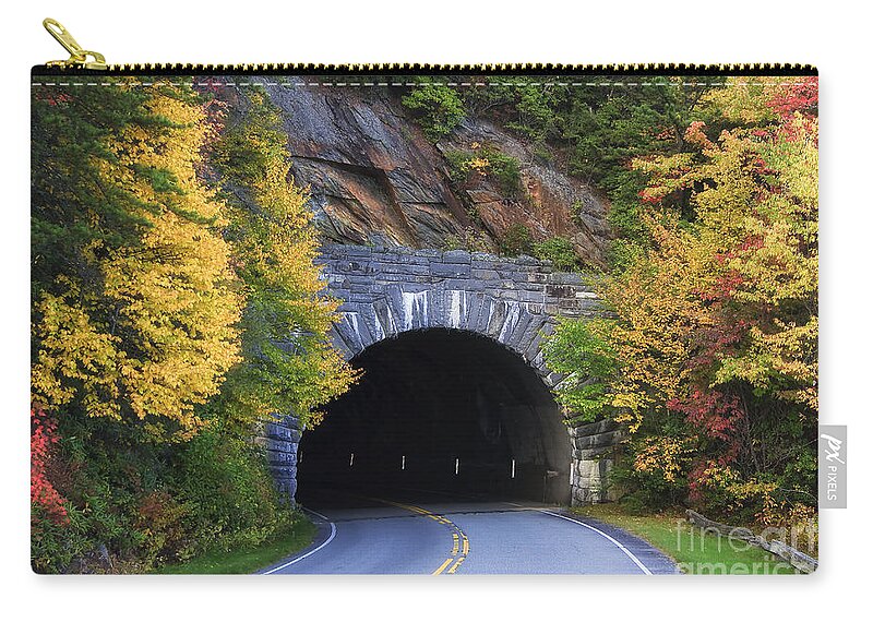 Rough Zip Pouch featuring the photograph Tunnel on the Blue Ridge Parkway by Jill Lang