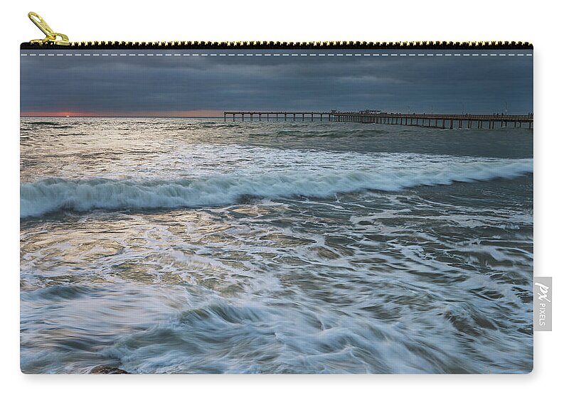 Ocean Zip Pouch featuring the photograph Turbulence by Dan McGeorge
