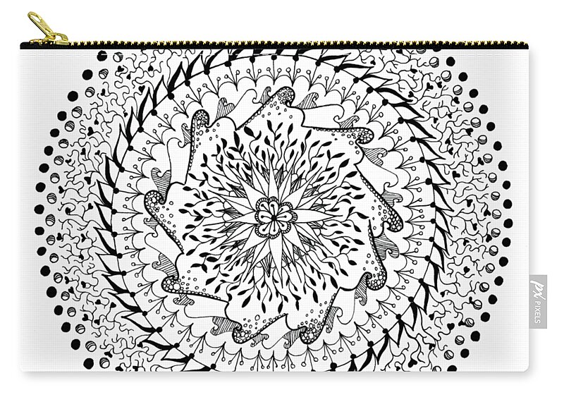 Drawing Carry-all Pouch featuring the drawing Turning Point by Ana V Ramirez