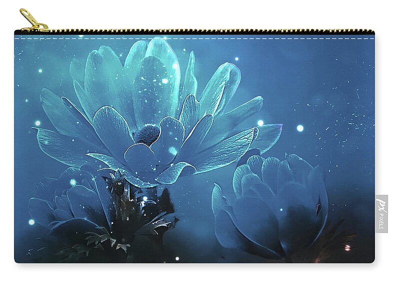 Anemone Zip Pouch featuring the photograph Turquoise Beauty by Mountain Dreams
