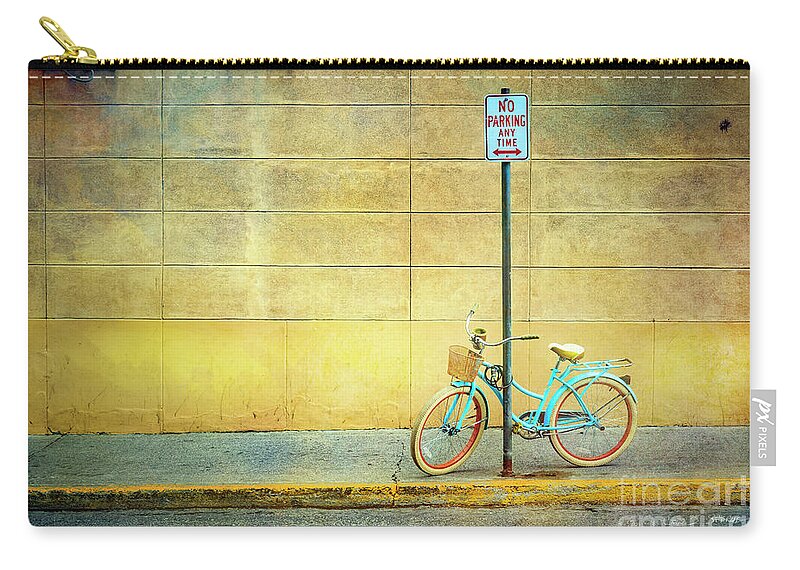 Bicycle Carry-all Pouch featuring the photograph Turquoise Bicycle by Craig J Satterlee