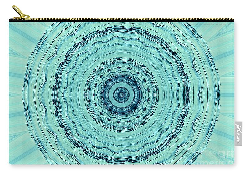 Abstract Zip Pouch featuring the photograph Turquoise Serenade by Sheila Ping