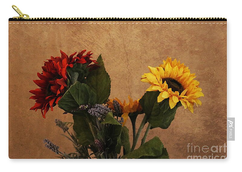 Sunflower Zip Pouch featuring the photograph Tuscan Sunflowers by Stephanie Laird