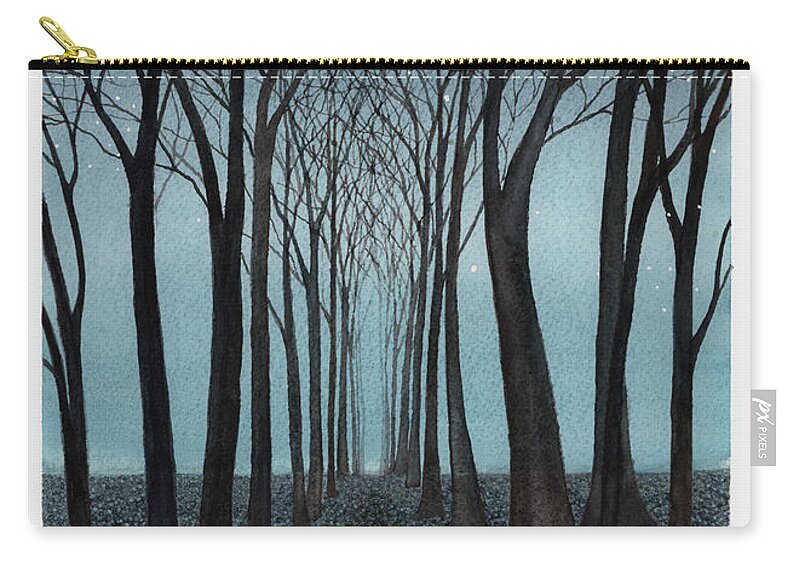 Fantasy Carry-all Pouch featuring the painting Twilight Forest by Hilda Wagner