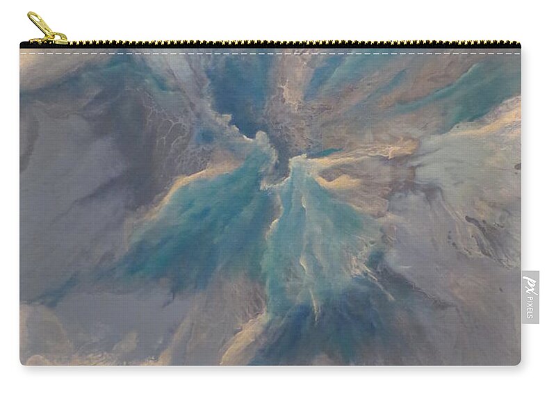 Abstract Zip Pouch featuring the painting Twins by Soraya Silvestri