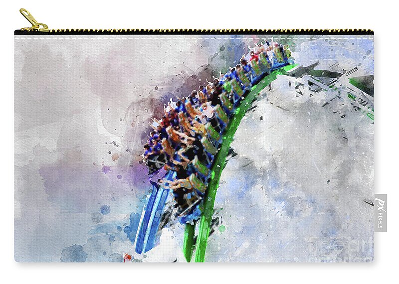 Twisted Colossus Zip Pouch featuring the digital art Twisted Colossus 2 by Matthew Nelson