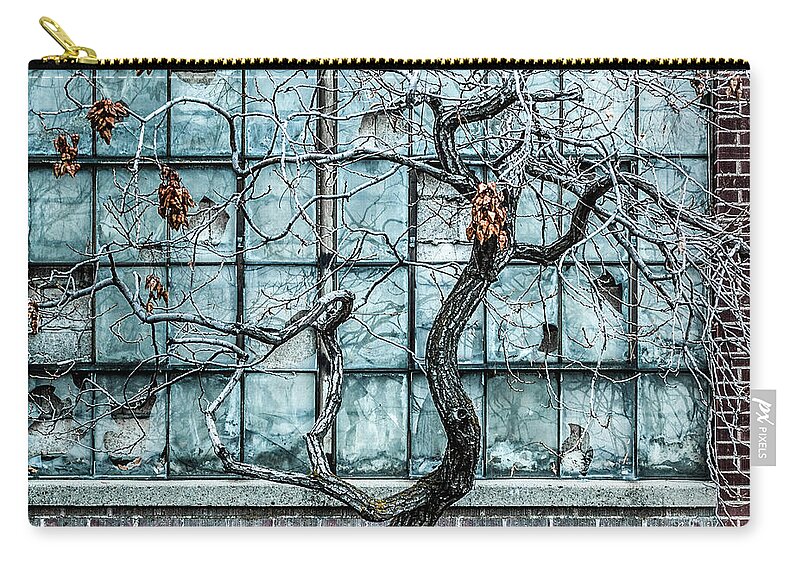 Abstracts Zip Pouch featuring the photograph Twisted Decay - Abstract Metaphor by Steven Milner