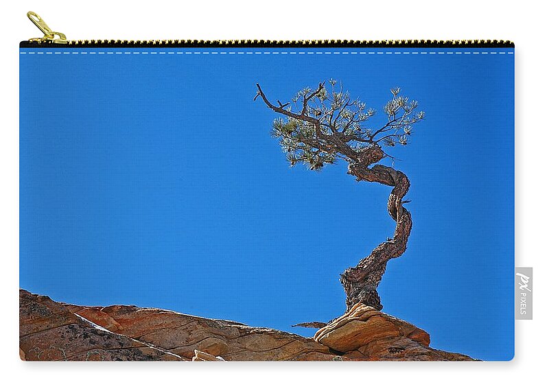 Twisted Tree Zip Pouch featuring the digital art Twisted Tree by Maye Loeser