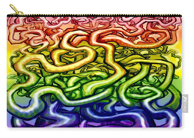 Vine Carry-all Pouch featuring the digital art Twisted Vines We Call Life LGBTQ by Kevin Middleton